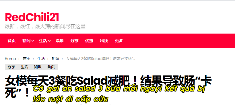 (Ảnh: Xì Xụp) Cô gái phải nhập viện cấp cứu vì chỉ ăn salad liên tục trong nhiều ngày liền ảnh 1