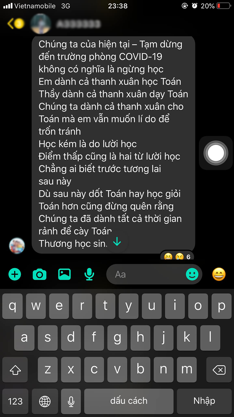 (Ảnh: Nguyễn Tiến Quốc/ Group Trường Người Ta) “Văn mẫu” Chúng Ta Của Hiện Tại (Sơn Tùng M-TP) được thầy giáo “cải biên” thành thông báo nghỉ học ảnh 1