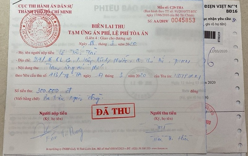 Ông Tài đã gửi đơn khởi kiện UBND quận Thủ Đức về quyết định xử phạt hành chính đến Toà an nhân dân TPHCM vào ngày 18/3, và toà đang thụ lý Dân nhận quyết định cưỡng chế trong thời gian 'cách ly toàn xã hội' ảnh 3