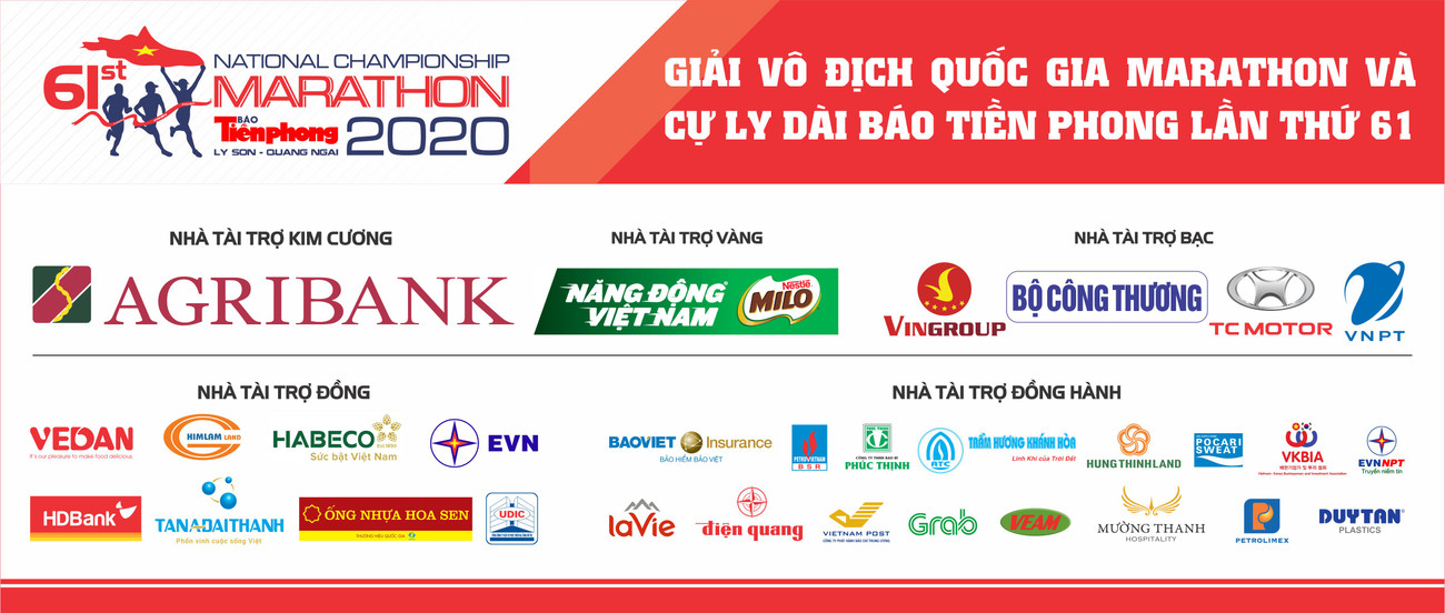 Giải đấu năm nay diễn ra trong 2 ngày 4 và 5/7/2020, quy tụ gần 2.000 vận động viên trong nước và quốc tế, trong đó 200 vận động viên chuyên nghiệp và hơn 1.500 vận động viên phong trào. Vô địch Quốc gia Marathon và cự ly dài Báo Tiền Phong lần thứ 61- năm 2020 chính thức khai mạc tại đảo Lý Sơn vào lúc 6 giờ ngày 5/7/2020, xuất phát từ hang Câu theo lộ trình dọc biển. Các VĐV chuyên nghiệp và phong trào sẽ thi đấu tranh giải cá nhân ở các cự ly: 42,195km marathon nam, nữ hệ tuyển và hệ phong trào; 21,1km bán marathon nam, nữ tuyển và phong trào; 10km nam tuyển, nam trẻ, nam, nữ phong trào; 5km nữ tuyển, nữ trẻ. Tiền Phong Marathon: Rộn ràng đường chạy Lý Sơn từ tinh mơ ảnh 20