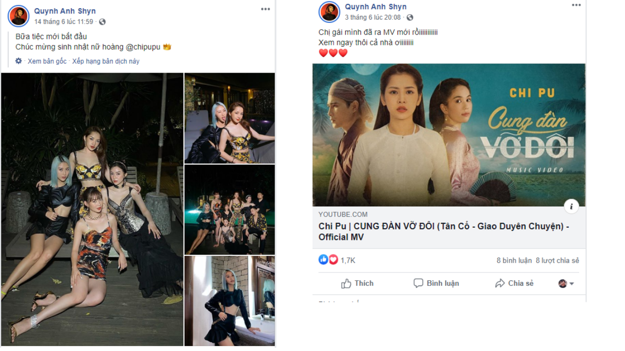 Mối quan hệ vẫn rất tốt của cả hai cách đây không lâu. (Ảnh chụp màn hình) Nghi vấn Chi Pu bị “đá xéo” và unfollow IG vì hẹn hò người yêu cũ của Quỳnh Anh Shyn? ảnh 5