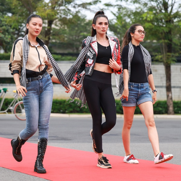 Đội Khăn Rằn: Võ Hoàng Yến, Kim Duyên, Hoàng My. Mâu Thủy gây tranh cãi khi tạo dáng kém duyên ở địa điểm nổi tiếng trong “Vietnam Why Not” ảnh 3