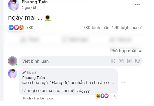 Bài đăng cùng dòng bình luận của Jack khiến fan thích thú. Jack đăng dòng trạng thái ngắn gọn nhưng ẩn ý giữa đêm khiến cộng đồng Đom Đóm hoang mang ảnh 1