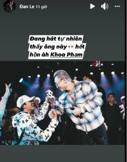 Binz cũng chia sẻ bức ảnh này trên story Facebook. Karik bất ngờ đáp trả bình luận “thả thính” của Binz, netizen đồng thanh gọi tên Châu Bùi ảnh 2