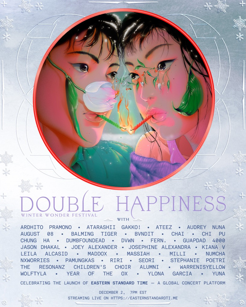 Poster lễ hội âm nhạc Double Happiness - Winter Wonder Festival HOT: Chi Pu biểu diễn cùng Chung Ha, ATEEZ và loạt sao châu Á tại lễ hội âm nhạc quốc tế ảnh 1