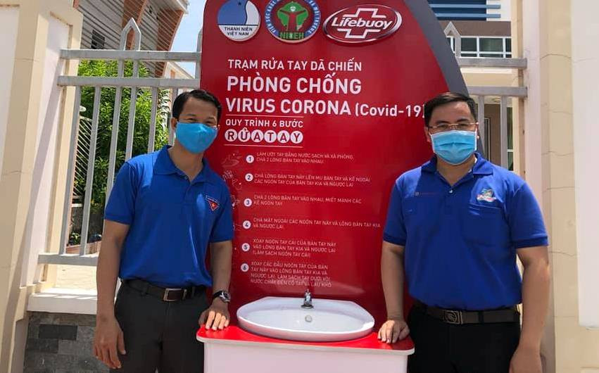 Bồn rửa tay miễn phí đã đưa vào sử dụng Trang bị trạm rửa tay miễn phí ảnh 1