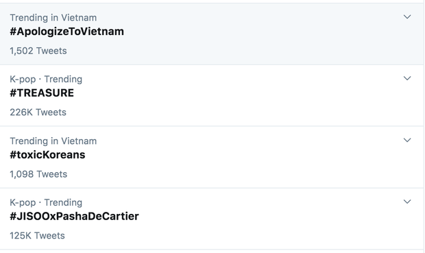 Hashtag #ApologizeToVietNam đang lên Top trending Việt Nam Karik, H'Hen Niê bảo vệ Sơn Tùng trước làn sóng bắt nạt vô lý của netizen Hàn ảnh 1