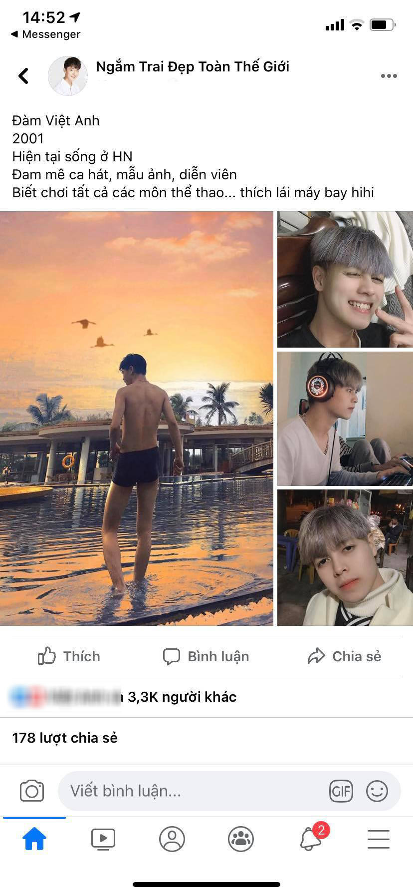Bài viết về chàng hot boy 10X thu hút hàng ngàn lượt yêu thích. Chàng trai xứ Thanh bỗng nổi tiếng khi được các “diễn đàn trai đẹp” gọi tên ảnh 1