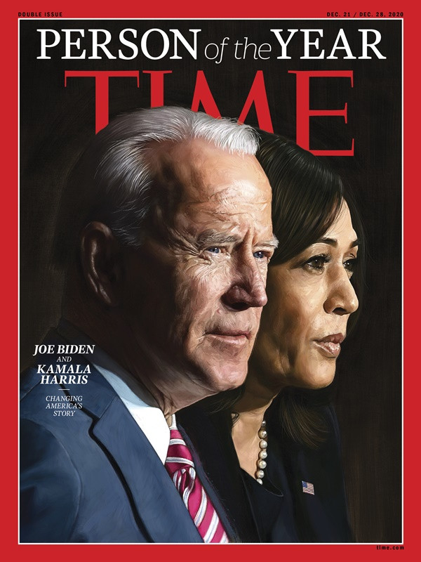 Ông Joe Biden và bà Kamala Harris là Nhân vật của năm. Ảnh: Jason Seiler/ TIME. Vượt qua Tổng thống Trump, ông Joe Biden và bà Kamala Harris trở thành “Nhân vật của năm” ảnh 1