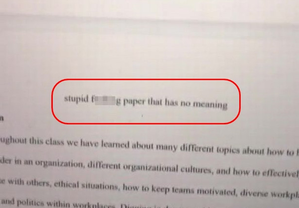Tựa đề oái oăm của bài luận kiểm tra giữa kỳ: "Stupid f***king paper that has no meaning". Ảnh: @hanspoet. Gửi bài kiểm tra giữa kỳ xong, sinh viên nữ phát khóc vì quên không sửa tiêu đề “bố láo“ ảnh 2