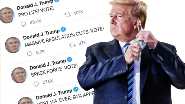 Nhiều bài đăng của Tổng thống Trump đã từng bị Twitter gắn cảnh cáo. Ảnh: Financial Times. Nếu thua đối thủ Joe Biden, Tổng thống Trump sẽ mất đặc quyền này trên mạng xã hội ảnh 2