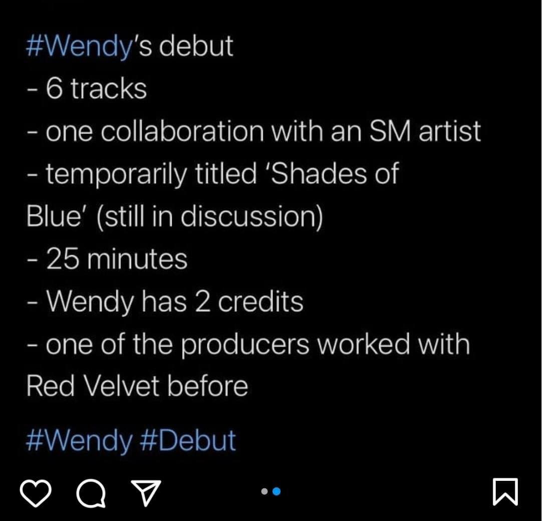 Tin đồn về album đầu tay của Wendy được Reveluv truyền tay nhau Rộ tin đồn Taeyeon sẽ góp giọng ủng hộ Wendy (Red Velvet) trong album solo đầu tay ảnh 2