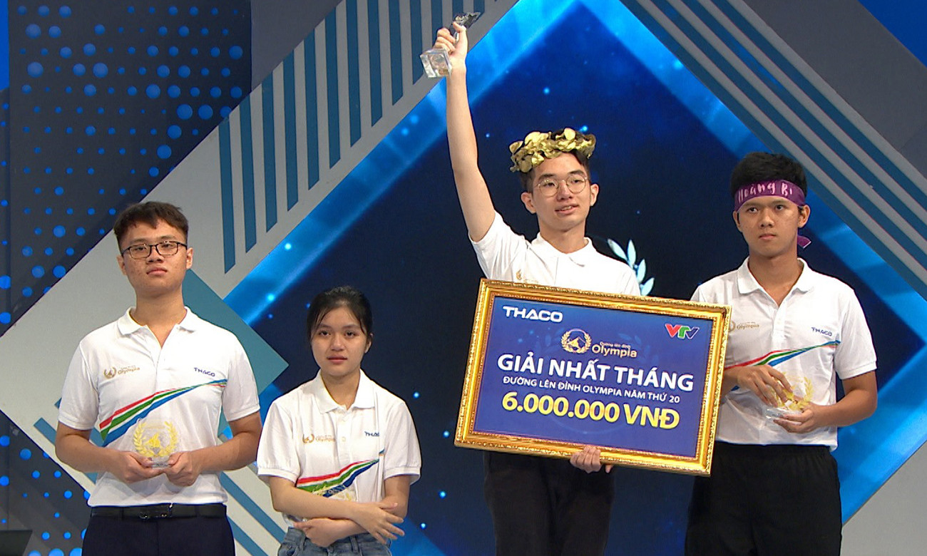 Nguyễn Trọng Đăng Dương giành vé vào quý IV. Ảnh: FBCT Nam sinh trường Thực nghiệm ẵm vòng nguyệt quế tháng cuối cùng Olympia 20 ảnh 2