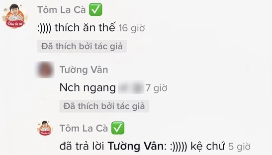 Màn đáp trả của Tôm La Cà với ý kiến cho rằng anh chàng ăn uống lãng phí. Chê quán bán bánh giò nguội nhưng vừa ăn vừa thổi, hot TikToker bị dân mạng phản đối ảnh 2