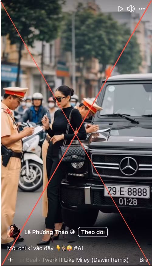 Hình ảnh gây tranh cãi của Á hậu Phương Thảo.