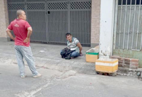 Ông Liêm thời điểm bị khống chế. Ảnh: C.A. Ông Liêm thời điểm bị khống chế. Ảnh: C.A.