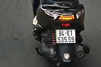 Xe máy của nạn nhân. Ảnh: C.A.