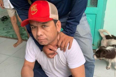 Hoàng Quốc Anh lúc bị bắt giữ.