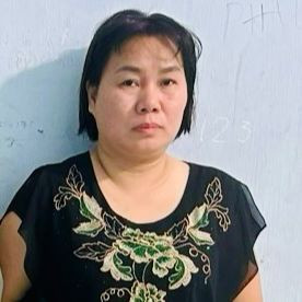 Nguyễn Thị Hạ tại cơ quan công an. Ảnh: A.X.