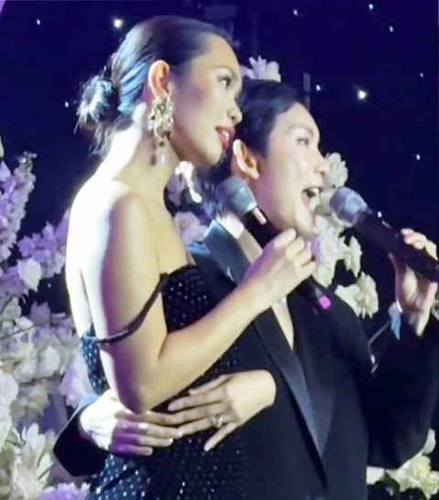 Xuân Lan ôm Hà Anh giảng hòa.