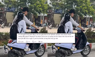 Được bạn trai đèo trên xe "chạy bằng cơm" giữa trời nắng, phản ứng của bạn nữ ra sao?