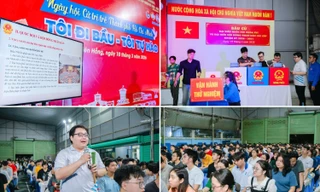 Đoàn viên, thanh niên sôi nổi tham gia chương trình Ngày hội Cử tri trẻ TP.HCM