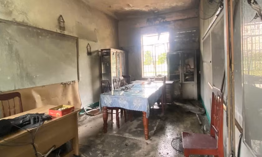 Cháy trường tiểu học ở Quảng Ngãi, phát hiện Phó Hiệu trưởng tử vong