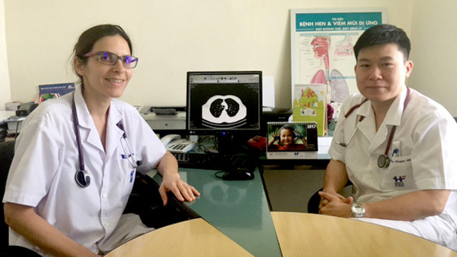 Các bác sĩ Khoa Hô hấp-Dị ứng, Bệnh viện Việt Pháp Hà Nội.