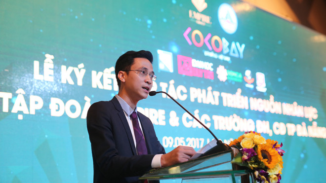 Ông Trịnh Việt Hưng – Phó Tổng giám đốc Tập đoàn Empire phát biểu tại buổi lễ