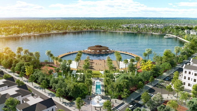 Vinhomes Riverside – The Harmony sở hữu 12,4ha hồ điều hòa trung tâm