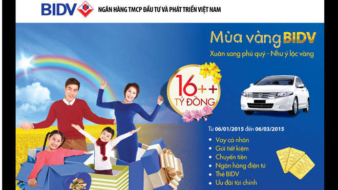 Năm mới, tri ân khách hàng với “Mùa vàng BIDV”
