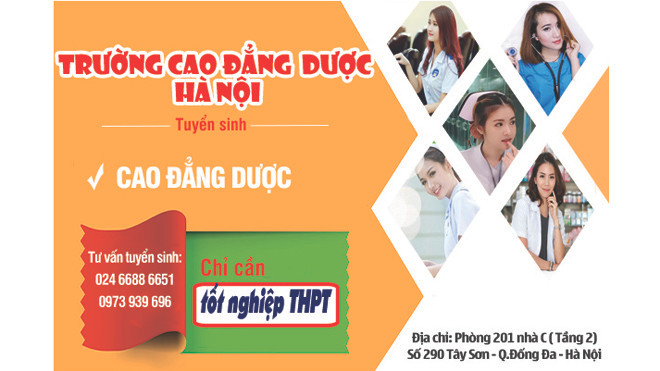 Trường Cao đẳng Dược Hà Nội xét tuyển học bạ THPT hệ chính quy năm 2017