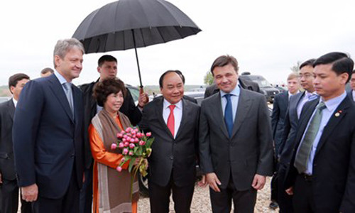 Thủ tướng Nguyễn Xuân Phúc tham dự lễ khởi công dự án của TH true Milk tại Liên bang Nga ngày 18/5/2016