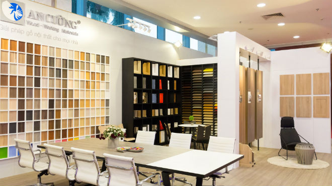Không gian nội thất độc đáo của Gỗ An Cường tại Vietbuild Hà Nội 2016
