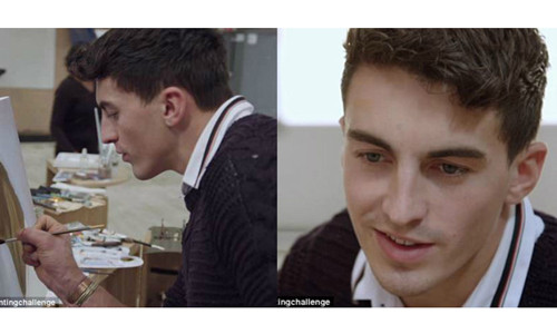 Callum Stephen xuất hiện điển trai trong chương trình The Big Painting Challenge.