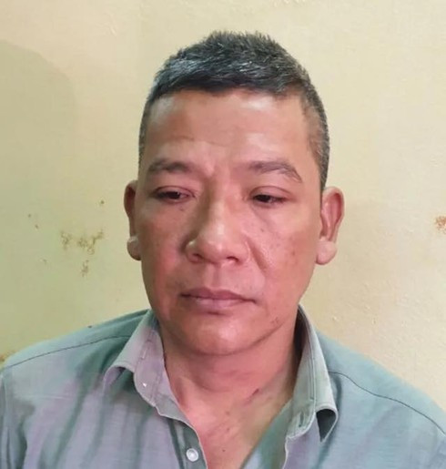 Nghi phạm Nguyễn Hải Long tại cơ quan Công an.