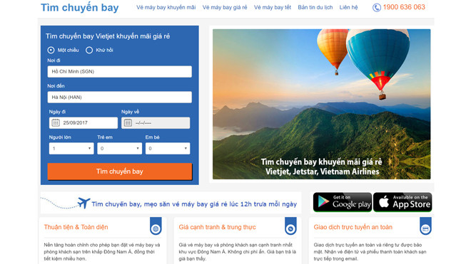 Tìm chuyến bay giá rẻ