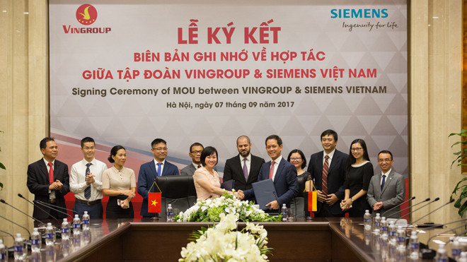 Vingroup và Siemens ký biên bản hợp tác về công nghệ