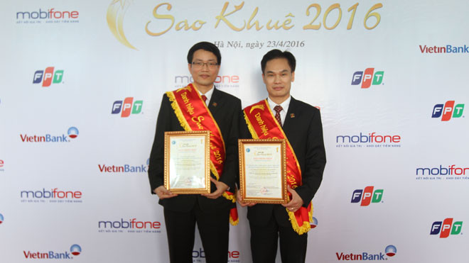 Agribank nhận cú đúp giải thưởng Sao Khuê 2016 