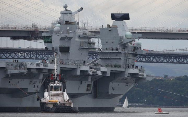 Tàu sân bay HMS Queen Elizabeth. (Ảnh: PA)