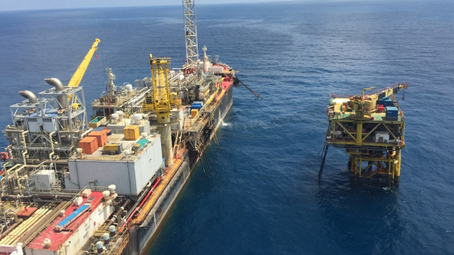 Giàn khoan tại mỏ Sông Đốc