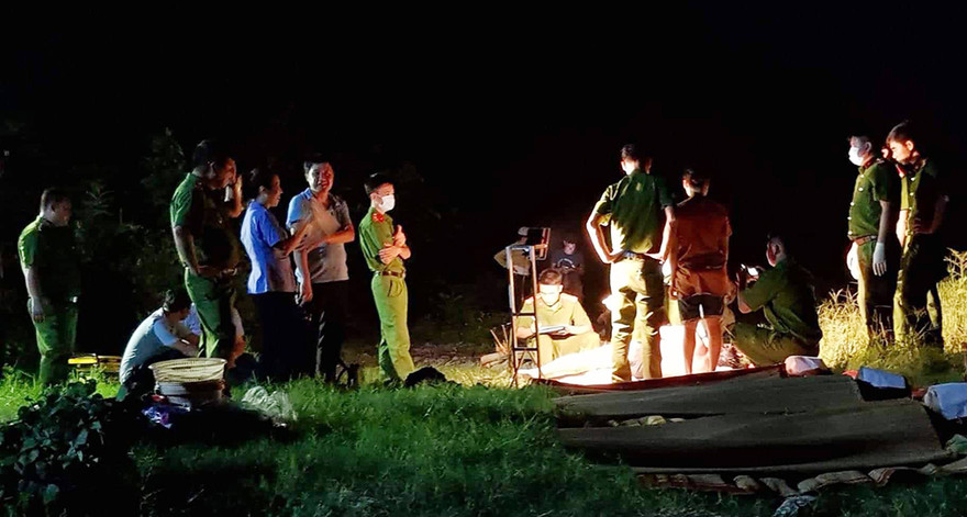 Hiện trường vụ đuối nước thương tâm. 