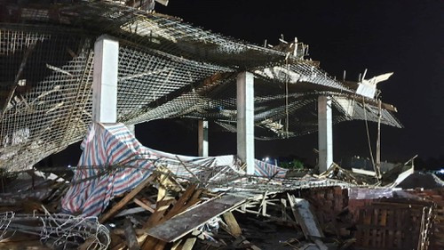 Sập giàn giáo ở Hải Phòng 8 người thương vong