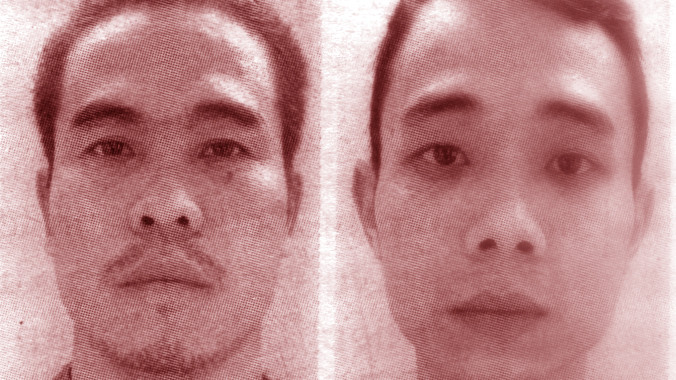 Đối tượng Đào Văn Tâm và Nguyễn Doãn Thụy. Ảnh: Công an cung cấp