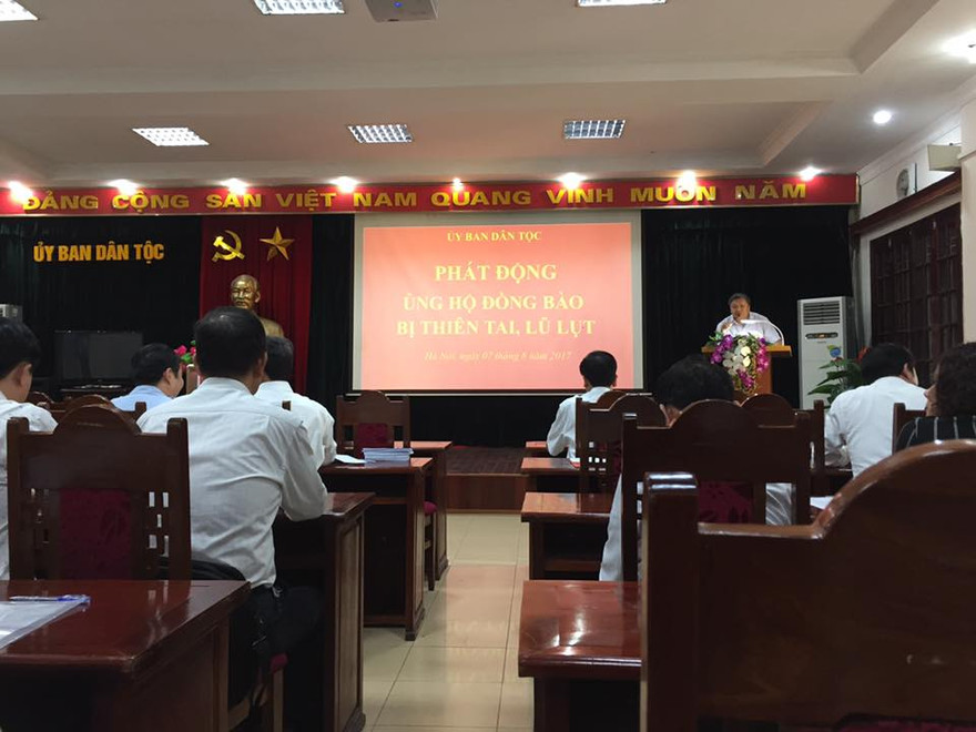 Ủy ban dân tộc phát động ủng hộ đồng bào thiên tai, lũ lụt 