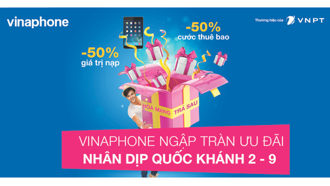 “Bão” khuyến mại của VinaPhone chào mừng Quốc khánh 