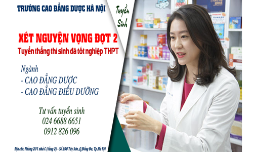 Trường Cao đẳng Dược Hà Nội xét nguyện vọng đợt 2 - Tuyển thẳng thí sính tốt nghiệp THPT