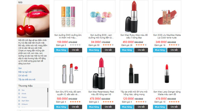 Mỹ phẩm có mặt trên gian hàng của Chiaki.vn luôn đa dạng và đến từ những thương hiệu lớn