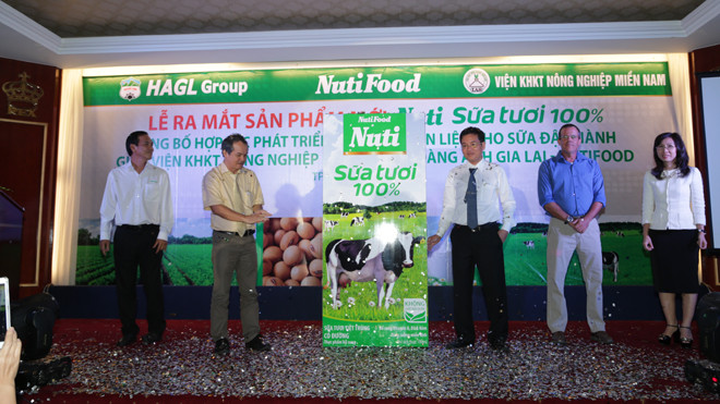 Quang cảnh lễ ra mắt sản phẩm sữa tươi sáng 29/9. 