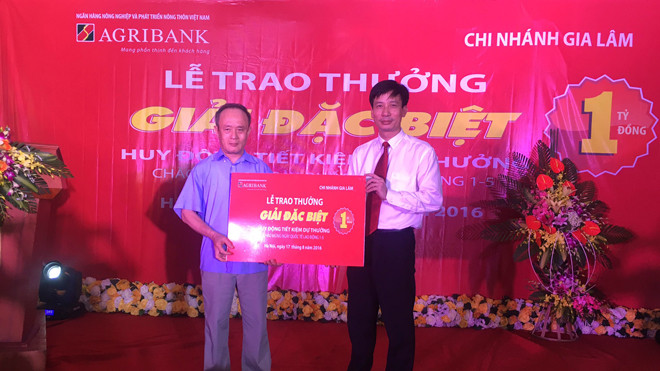 Thêm một khách hàng trúng thưởng 01 tỷ đồng từ Agribank